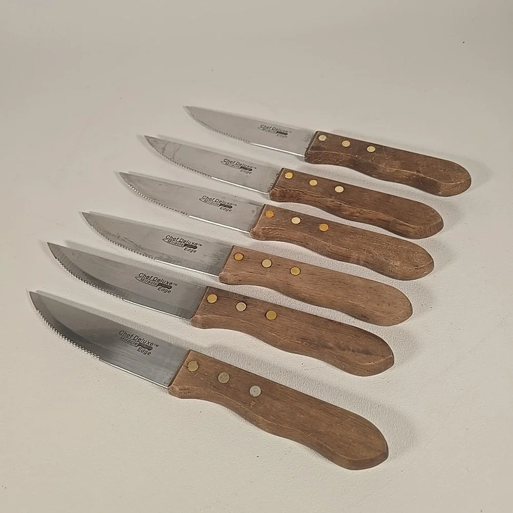 Chef Deluxe Miracle Edge Steak Knife Set Of 6‎
